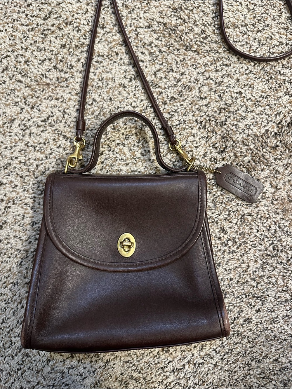 Vintage Coach Regina Bag - Mahogany Brown - Picture 7 of 15